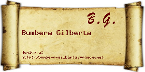 Bumbera Gilberta névjegykártya